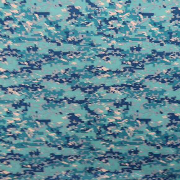 Reel Legends Mens Large Long Sleeve Sun Shade Blue Pixel Camo Digital UV - Picture 3 of 5